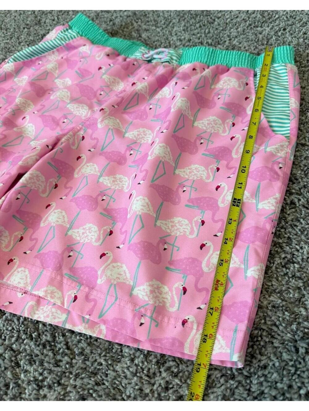 Matilda Jane Enchanted Garden Flamingo Swim Trunks Men's Size XXL - Picture 9 of 10